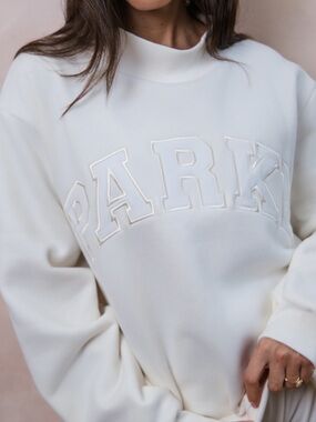 NEW Parke Bridal Varsity Mockneck Pearl Size S/M